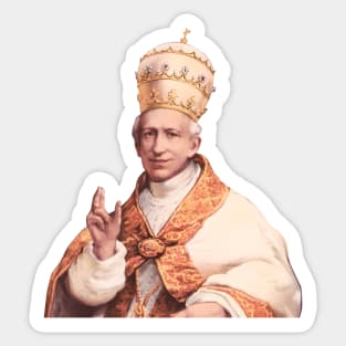 Pope Leo XIII Chromolithograph Portrait Sticker